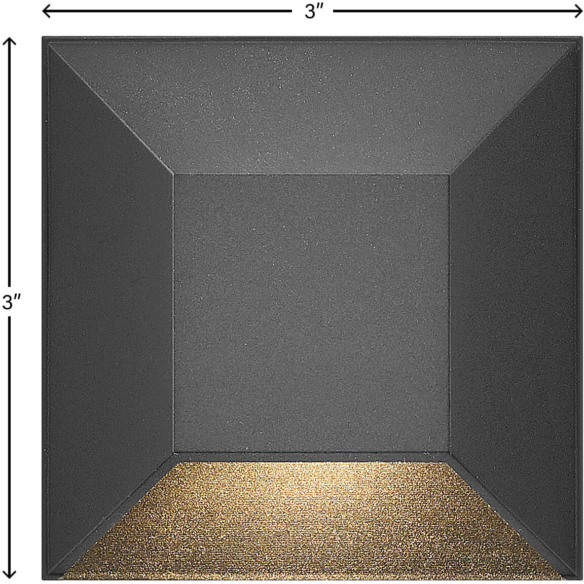 Nuvi 12v 1.40 watt Black Landscape Deck Sconce, Square