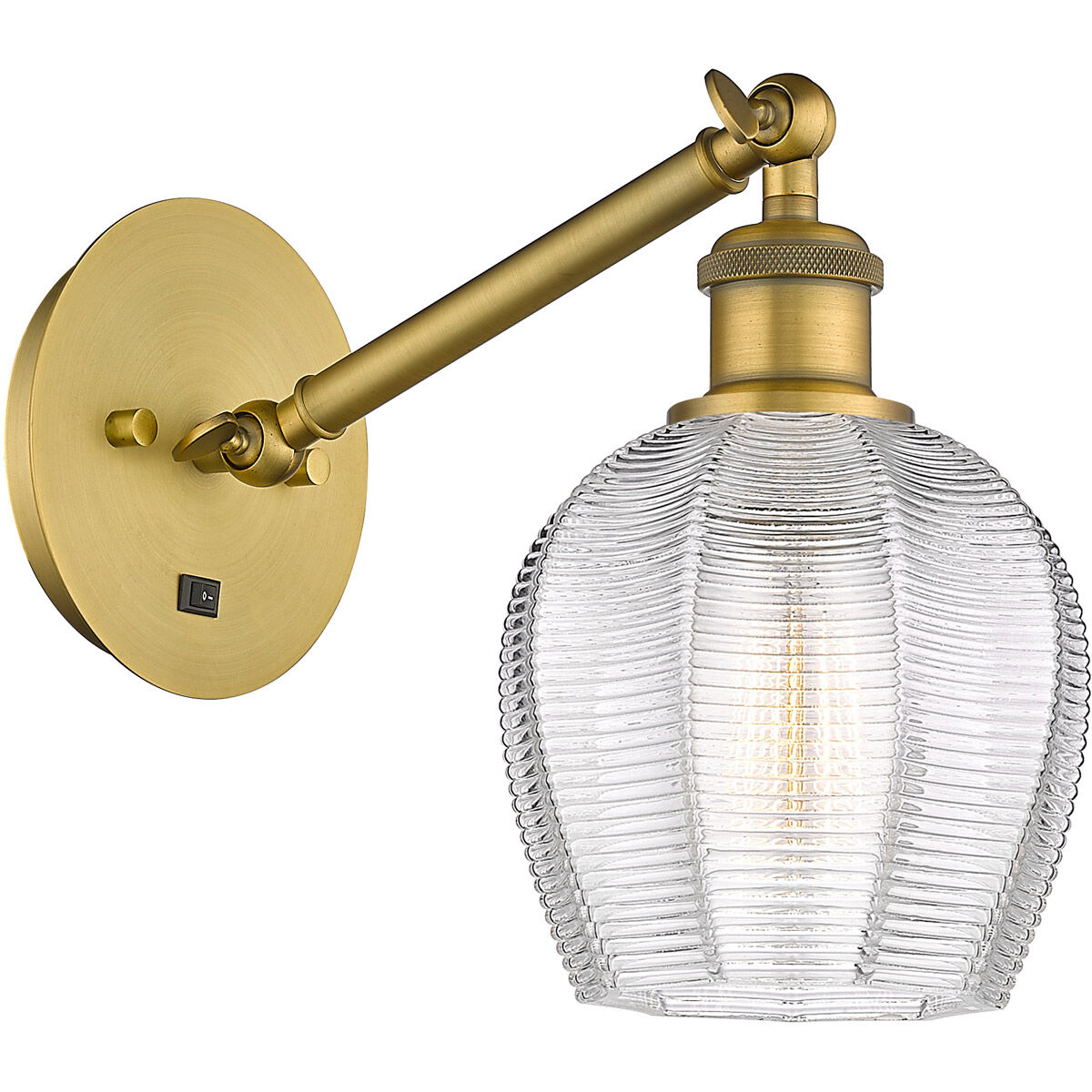 Ballston Norfolk 1 Light 6 inch Brushed Brass Sconce Wall Light