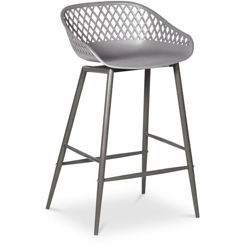 Piazza 34 inch Grey Outdoor Counter Stool