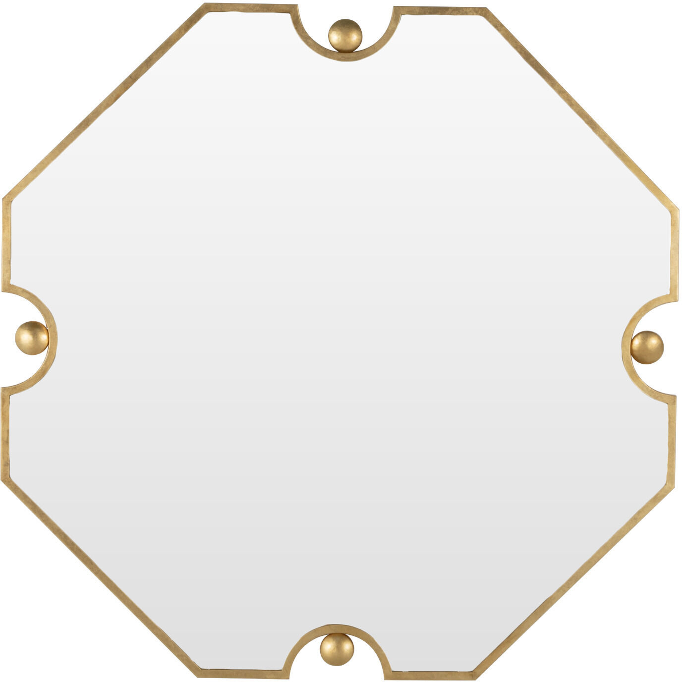 Monet 34 X 34 inch Antique Brass / Clear Mirror Mirror