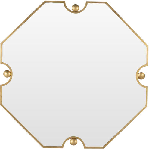 Monet 34 X 34 inch Antique Brass / Clear Mirror Mirror