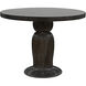 Portobello 40 X 40 inch Hand Rubbed Black with Light Brown Dining Table