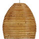 Beehive 7 Light 17 inch Natural Rattan and Silver Multi-Drop Pendant Ceiling Light