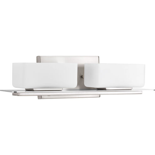 Rush 2 Light 16 inch Brushed Nickel Bath Vanity Wall Light