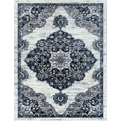 Wanderlust 123 X 94.09 inch Ink Blue/Sky Blue/Charcoal/Light Slate/White Machine Woven Rug