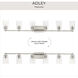 Adley 6 Light 49 inch Brushed Nickel Bath Vanity Wall Light