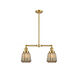Franklin Restoration Chatham 2 Light 21 inch Satin Gold Chandelier Ceiling Light in Mercury Glass, Franklin Restoration