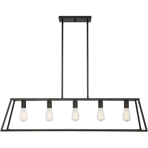 Denton 5 Light 45 inch Classic Bronze Linear Chandelier Ceiling Light, Essentials