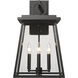 Broughton 4 Light 21 inch Black Outdoor Wall Light