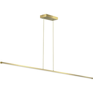Array LED 36 inch Aged Brass Horizontal Pendant Ceiling Light