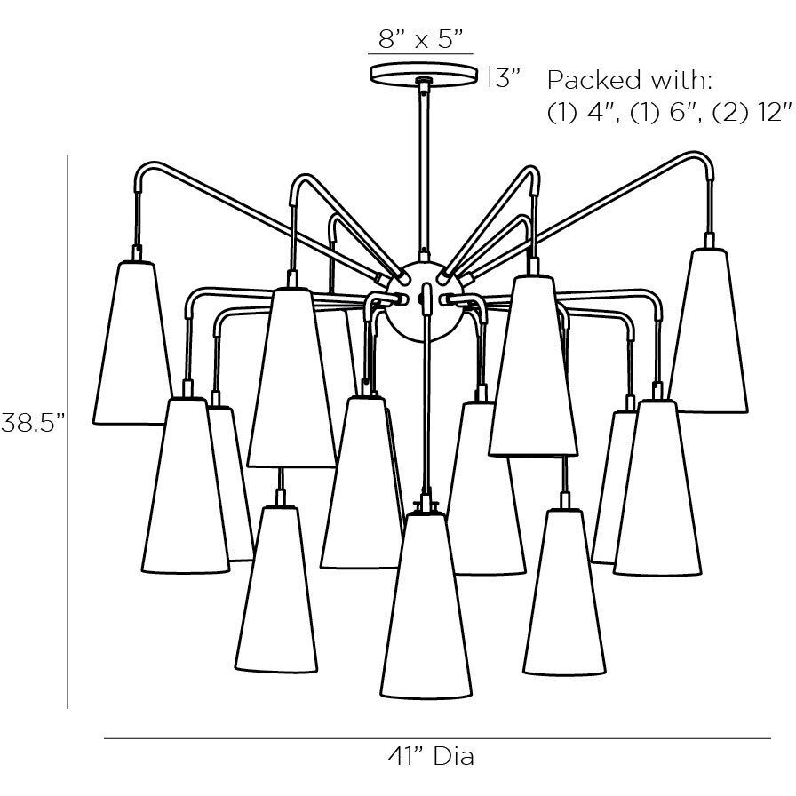 Mika 18 Light 41 inch Opal Swirl and Antique Brass Chandelier Ceiling Light