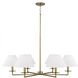 Gilda 6 Light 39.75 inch Aged Brass Chandelier Ceiling Light