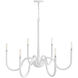 Maris 6 Light 36 inch Textured Plaster Chandelier Ceiling Light