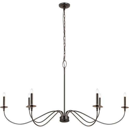 Arrington 6 Light 63 inch Plated Bronze Chandelier Ceiling Light