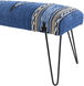 Miriam Dark Blue Upholstered Bench