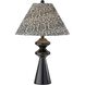 Dahlia 26.5 inch 100 watt Black Table Lamp Portable Light, Large