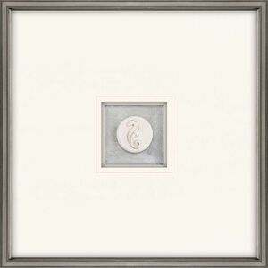 Animals White and Blue Framed Art