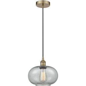 Edison Gorham LED 10 inch Antique Brass Mini Pendant Ceiling Light