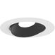 Pearl Black Reflector / Warm White Flange LED Round Adjustable Cone Retrofit in 3000K, Black / Warm White, 4" Retrofit