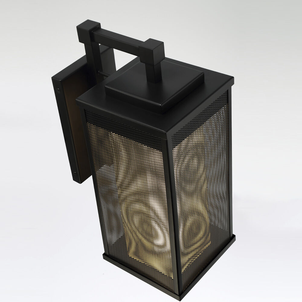 Brama 1 Light 16 inch Black and Gold Outdoor LED Wall Sconce