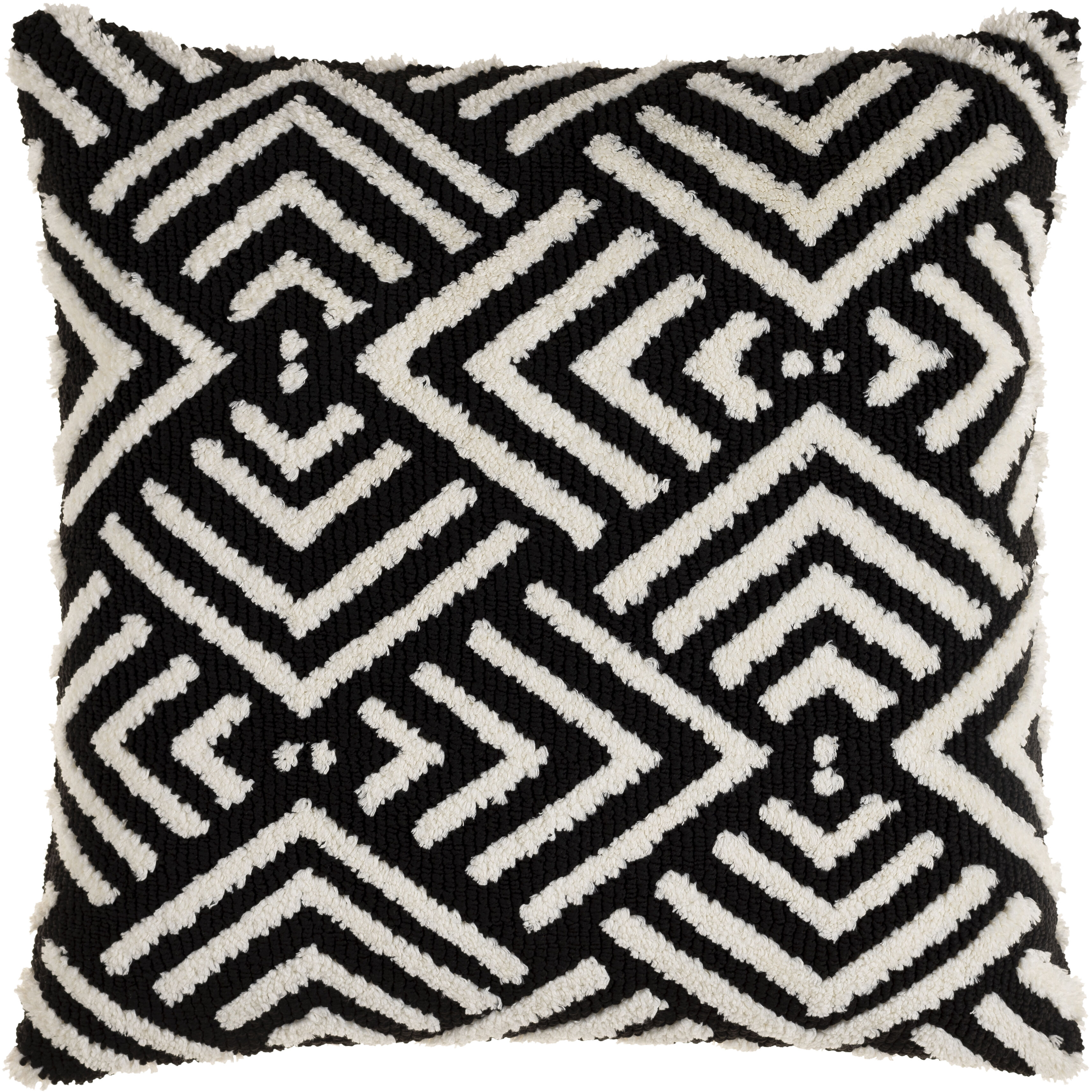 Surya SDO001 2020P Sheldon 20 inch Black Pillow Kit in 20 x 20 Square