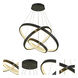 Kinsley LED 32 inch Black Foyer Chandelier Ceiling Light