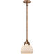 Nouveau 2 Fulton LED 6.75 inch Antique Copper Mini Pendant Ceiling Light in Matte White