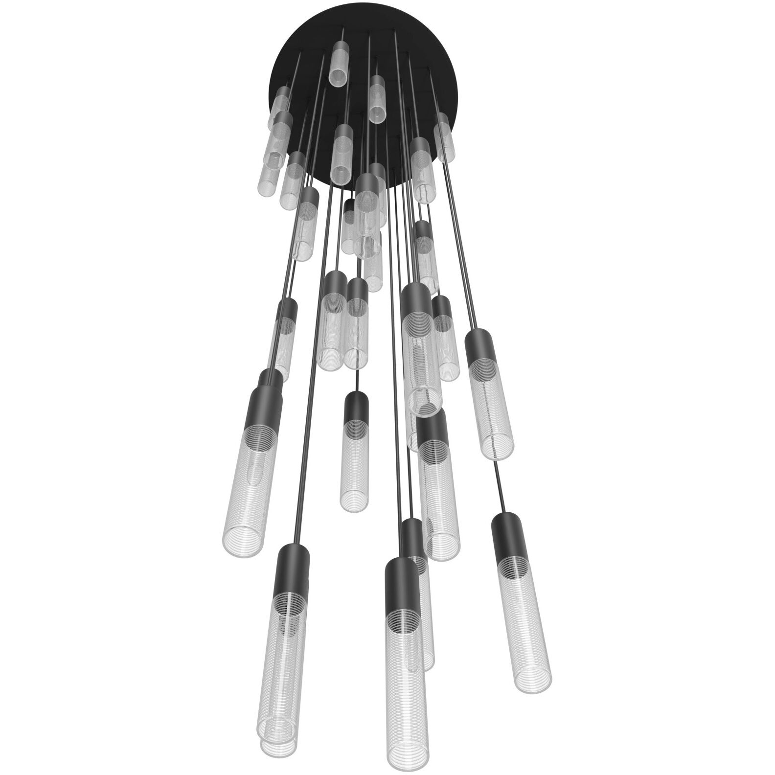 Strand LED 32 inch Black Multi Port Pendant Ceiling Light