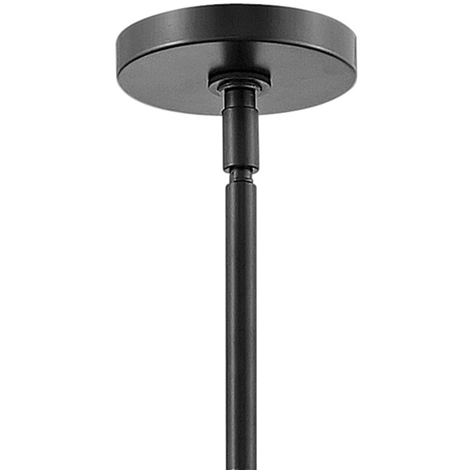 Archer 6 Light 26 inch Satin Black with Brushed Nickel Indoor Chandelier Ceiling Light