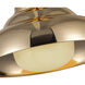 Palmetto 1 Light 12 inch Polished Brass Semi Flush Mount Ceiling Light