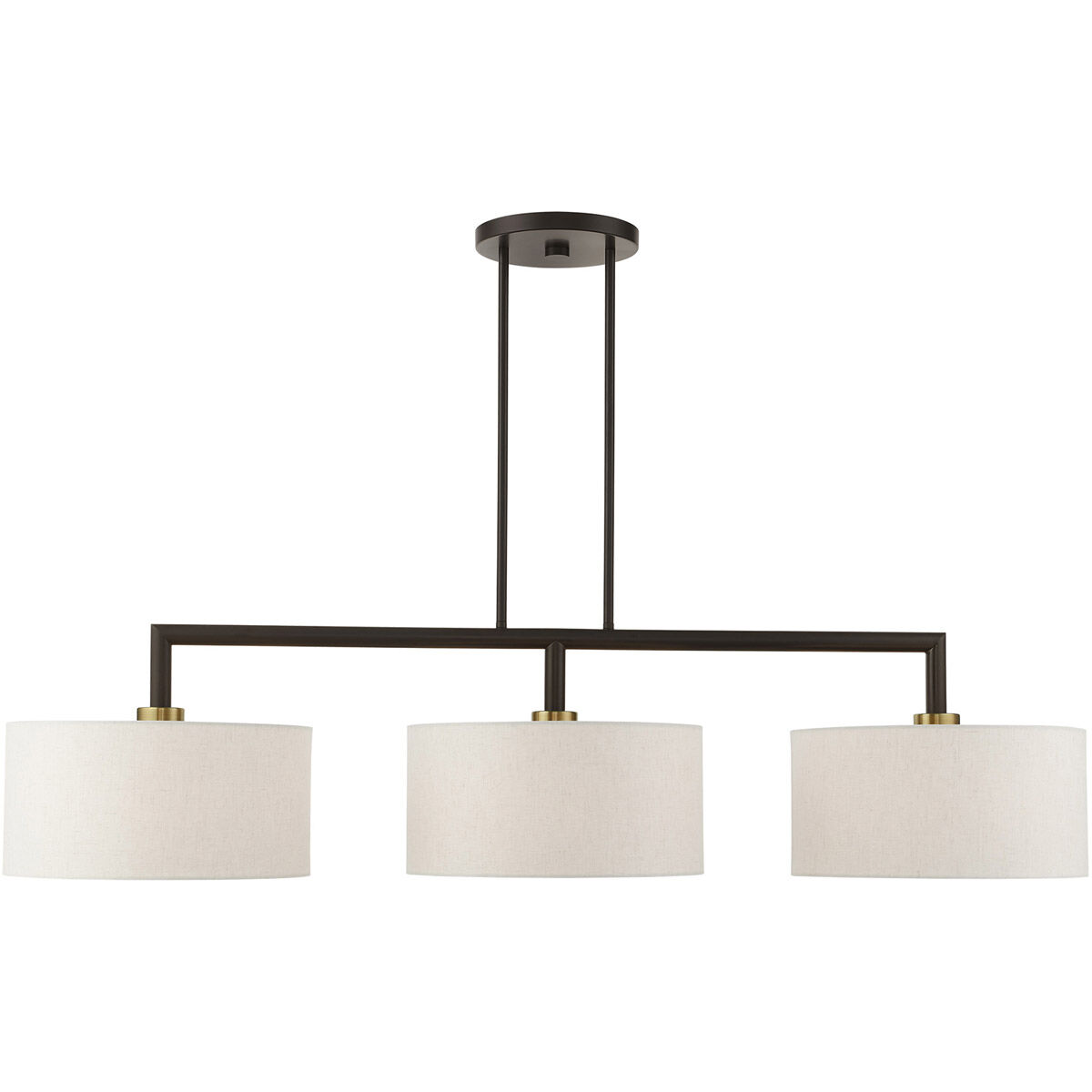 Meridian Linear Chandelier Ceiling Light in English Bronze