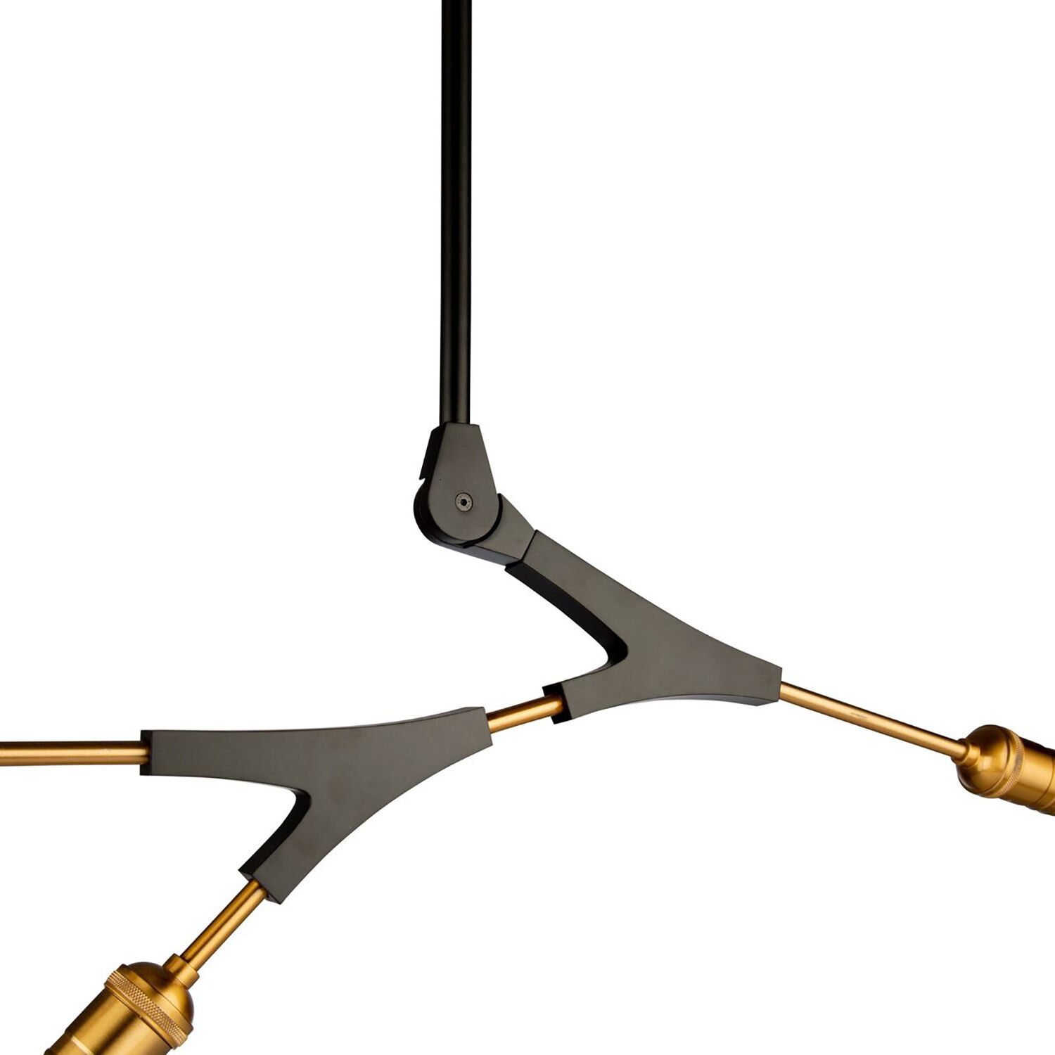 Filiali LED 24.5 inch Black and Harvest Brass Chandelier Ceiling Light