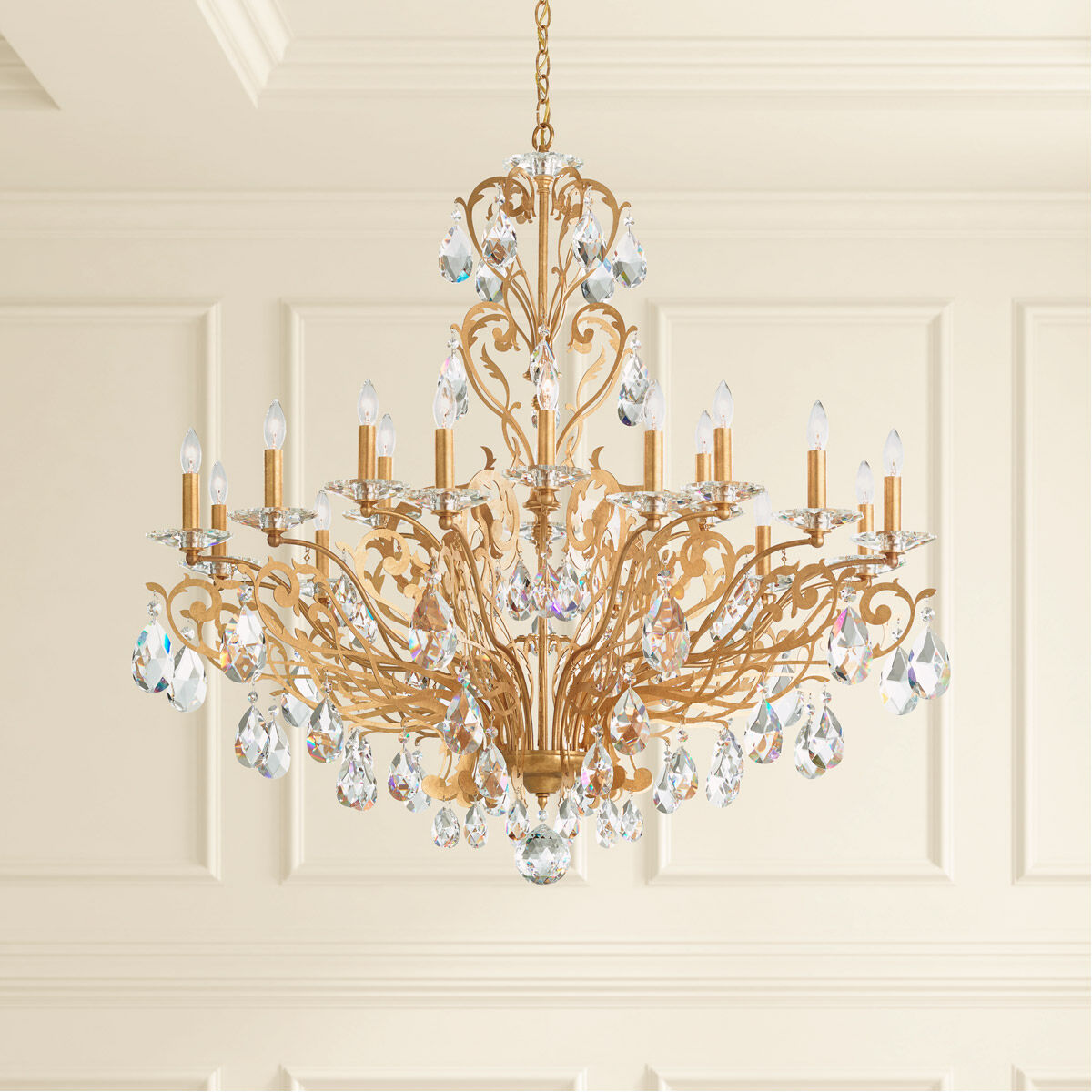 Filigrae 18 Light 39 inch French Gold Chandelier Ceiling Light