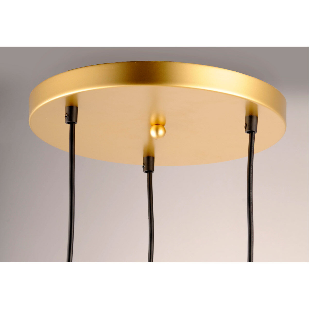 Half Moon LED 16.5 inch Metallic Gold Multi-Light Pendant Ceiling Light