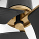 Buran 58 inch Aged Brass and Black with Matte Black Blades Ceiling Fan