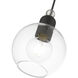 Downtown 1 Light 6.5 inch Black with Brushed Nickel Accents Mini Pendant Ceiling Light, Sphere