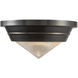 Willard 1 Light 10.13 inch Urban Bronze Flush Mount Ceiling Light in Clear Prismatic Glass