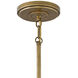 Cartwright 1 Light 15.25 inch Rustic Brass with Oil Rubbed Bronze Indoor Chandelier Ceiling Light
