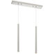 Forest LED 30 inch Brushed Nickel Linear Chandelier Ceiling Light in Brushed Nickel Steel, 2, 13