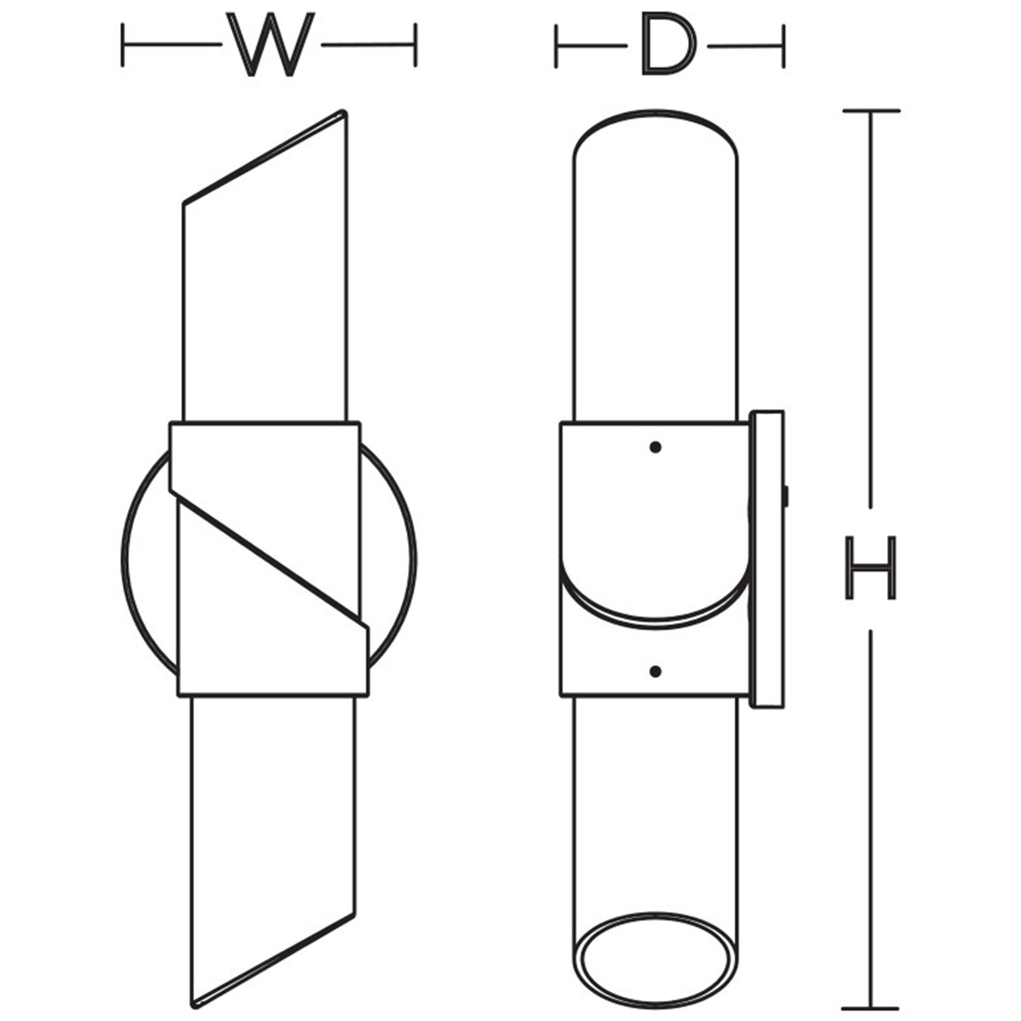 Slice LED 4 inch Black ADA Sconce Wall Light