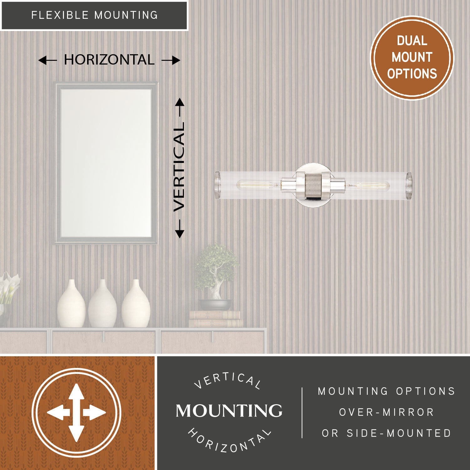 Levitt LED 19.25 inch Polished Nickel Bathroom Light Wall Light