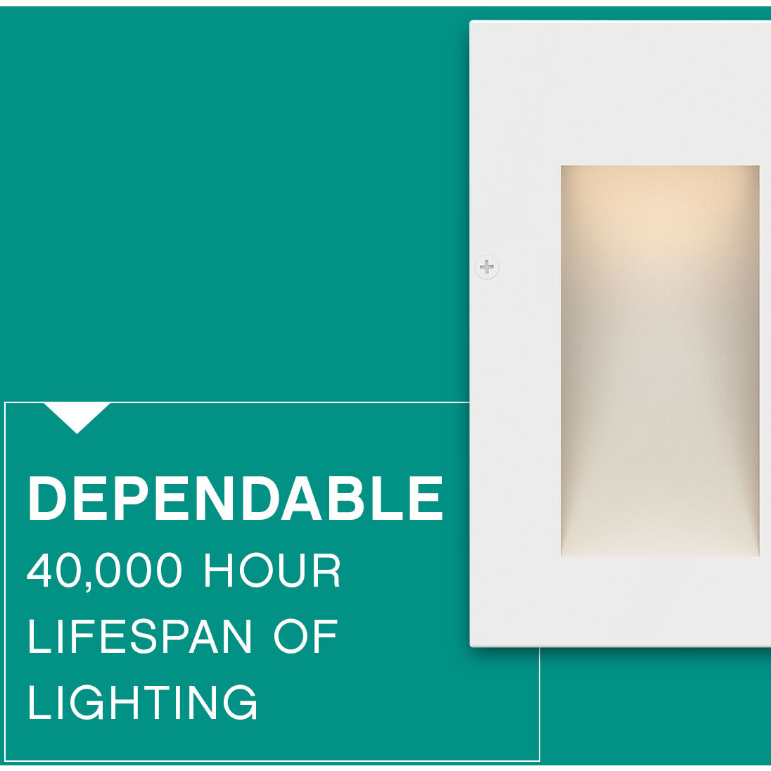 Taper 12v 1.20 watt Satin White Landscape Step Light, Vertical