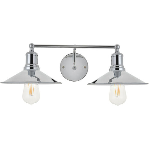 Etude 2 Light 21 inch Chrome Wall Sconce Wall Light