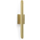 Redford 2 Light 4.25 inch Natural Brass Wall Sconce Wall Light