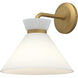 Alora Mood Halston 1 Light 8 inch Brushed Gold Bath Vanity Light Wall Light
