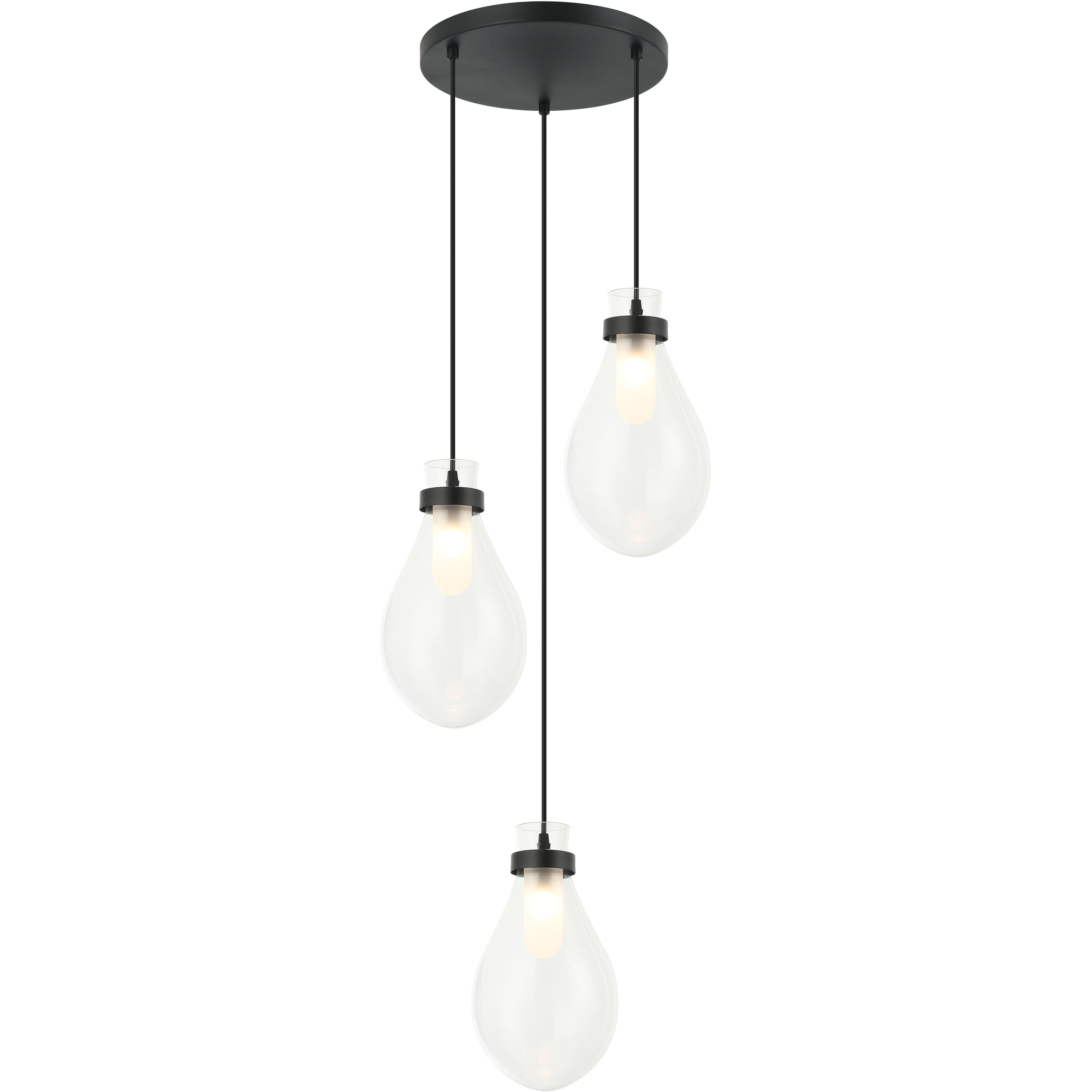 Seranna 3 Light 16.5 inch Matte Black Pendant Ceiling Light