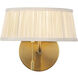 Alora Mood Scout 2 Light 8.13 inch Brushed Gold and White Linen Wall/Vanity Light Wall Light