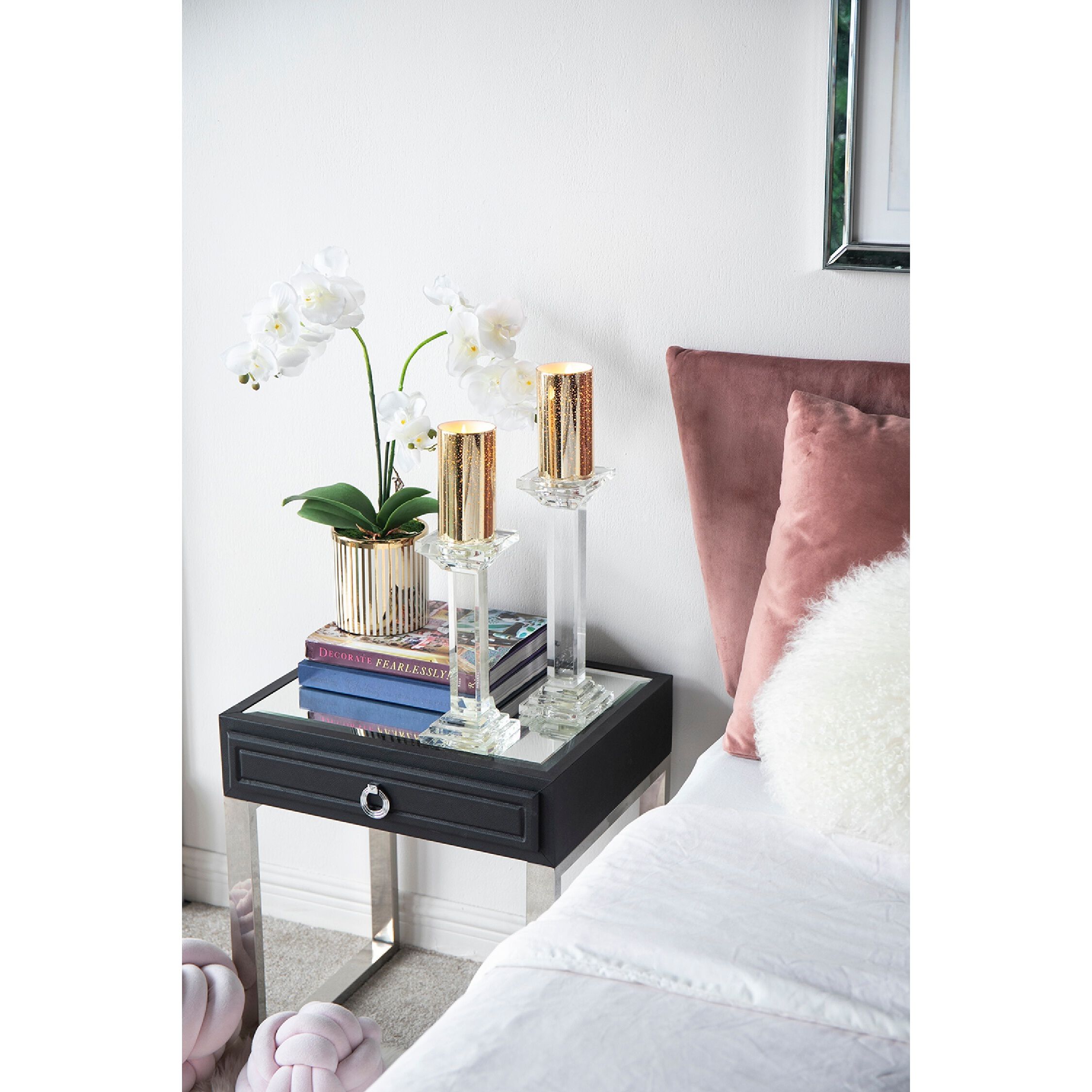 Speckled 6 X 3 inch LED Candle