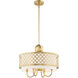 Arabesque 5 Light 18 inch Soft Gold Pendant Chandelier Ceiling Light
