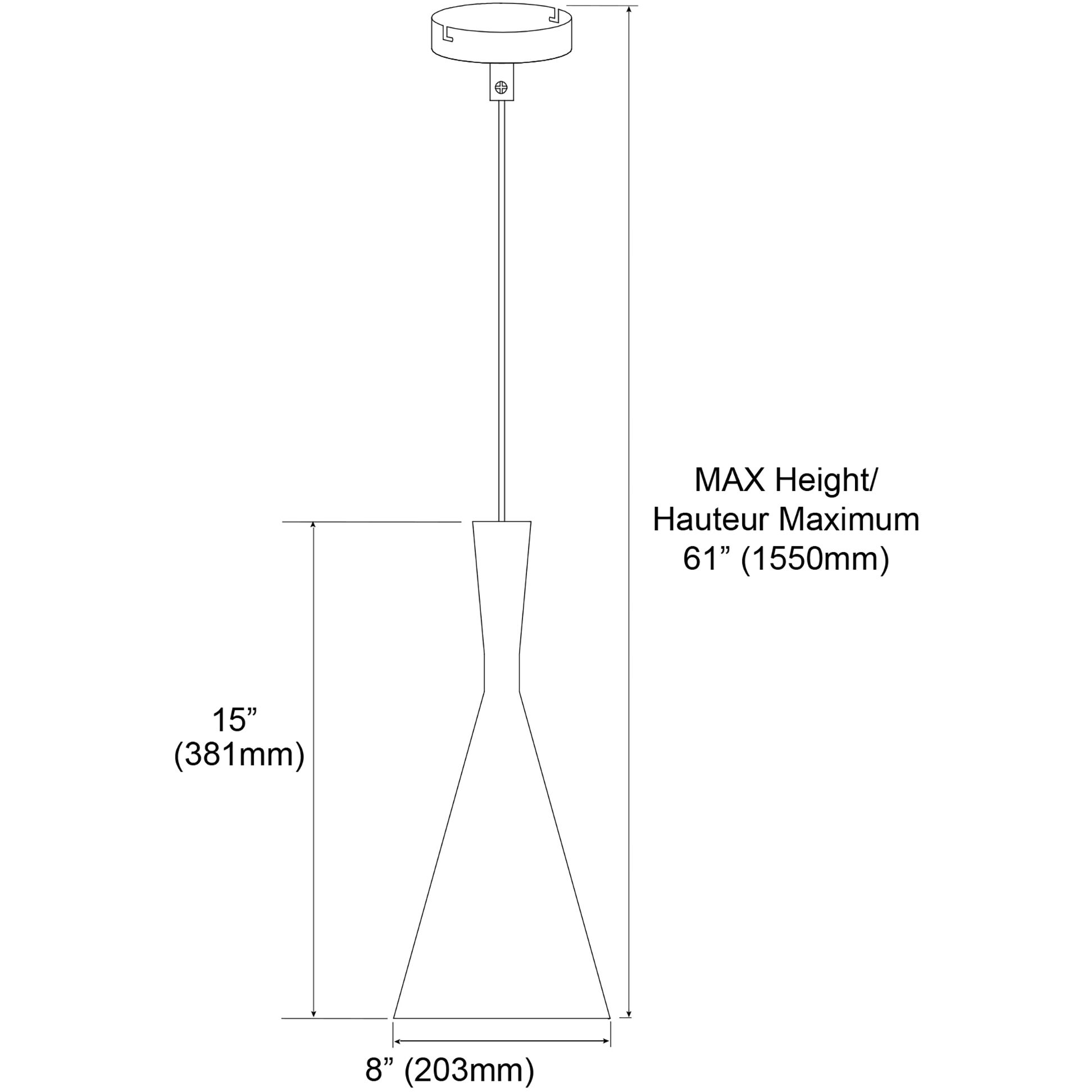 Helsinki 1 Light 8 inch White Pendant Ceiling Light